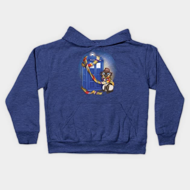 Dr WhoCat Kids Hoodie by GeekyPet